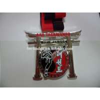 zinc alloy die cast judo taekwondo medals 3D soft enamel gold plating copper silver plating Japan