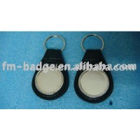 wholesale blank fob Leather keychain