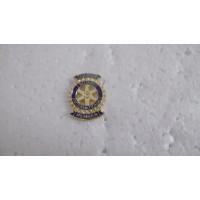 Promotional gold metal pin, rotary international lapel pin badge, international club, zinc alloy cut out high quality pin badge