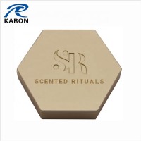 top quality wholesale custom hexagon matte gold gel perfume container in China