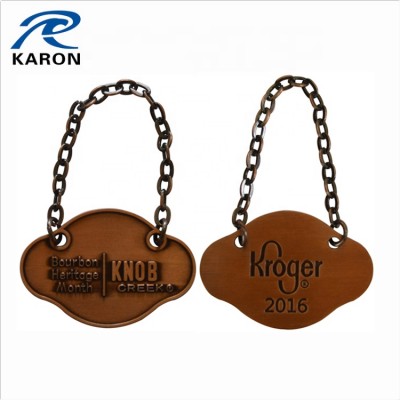 cheap wholesale personalized metal wine charm for promotion