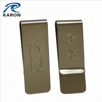 custom made double sided money clip in steel