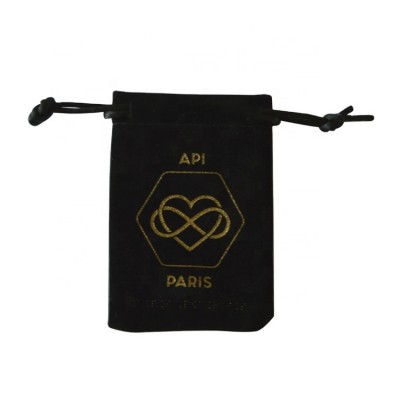 quality wholesale custom logo drawstring velvet pouch in China