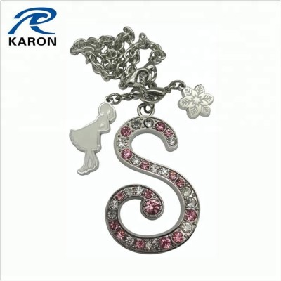 S letter custom bulk metal charms with Karon