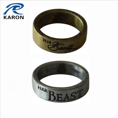 fashionable custom engraved logo souvenir ring for wholesale