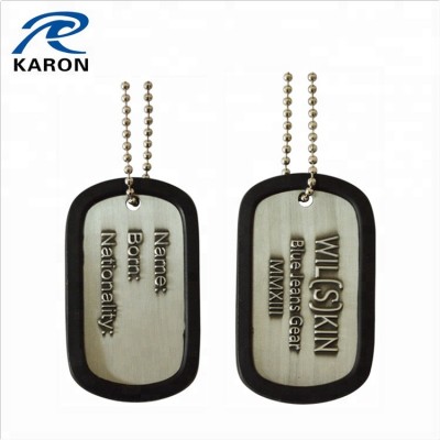 custom die casting military dog tag font in zinc