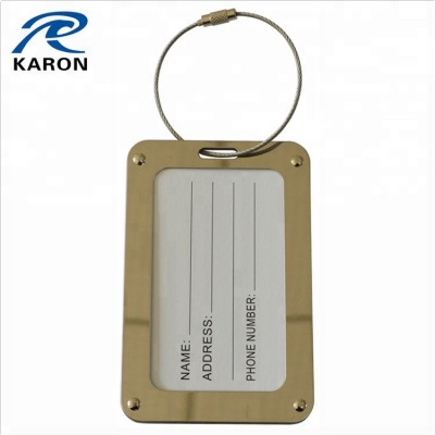 classic manufacturer make name luggage metal tag