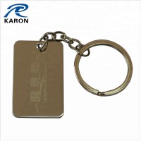 wholesale rectangle shape stainless steel blank keychain