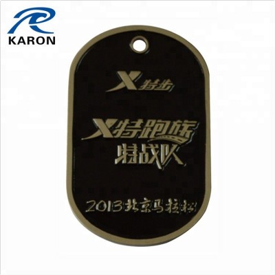 fashionable raiders engraving dog tag with enamel