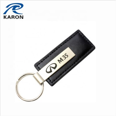 fashionable custom made key chain with leather