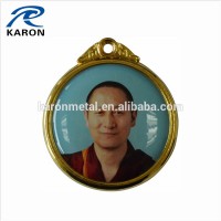 wholesale diecast custom metal coin pendant with epoxy coating