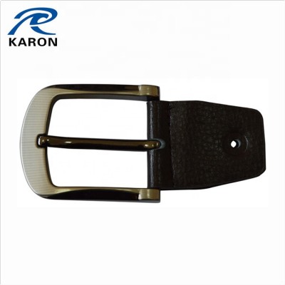 classic durable mens clip belt buckle with leather