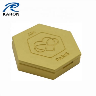 top quality matte gold plated custom solid scent box