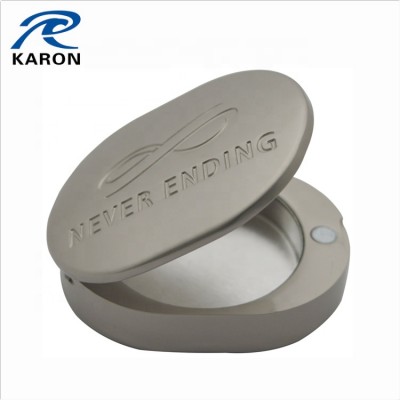 top quality wholesale custom logo hinged solid perfume compact case