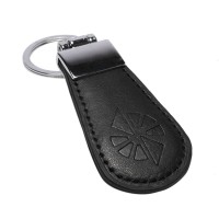 custom logo different shape real leather rfid keyfob nfc key tag access control key fobs