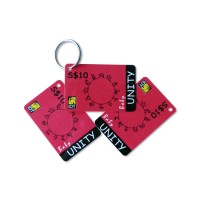 custom logo full color printing Plastic barcode loyalty hang key tag