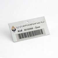 Anodized Black Aluminum Barcode Asset Tag With Sequential Number